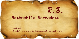 Rothschild Bernadett névjegykártya