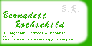 bernadett rothschild business card